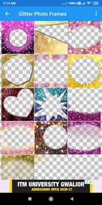 Glitter Photo Frames Editor DP, Quotes, Greeting android App screenshot 6